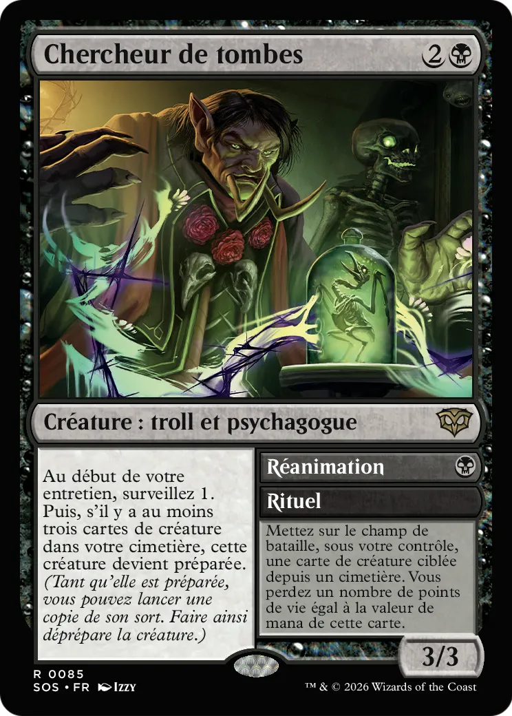 Chercheur de tombes // Reanimate — Secrets of Strixhaven — Magic: The Gathering