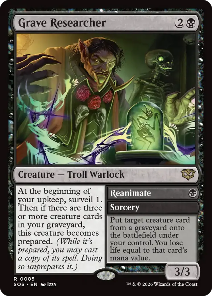 Grave Researcher // Reanimate — Secrets of Strixhaven — Magic: The Gathering