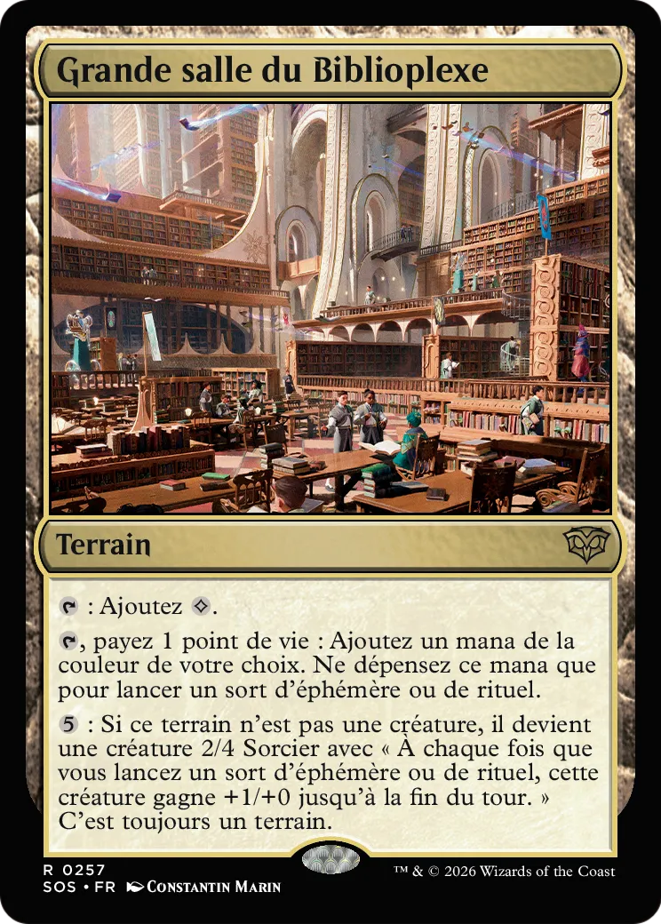 Grande salle du Biblioplexe — Secrets of Strixhaven — Magic: The Gathering