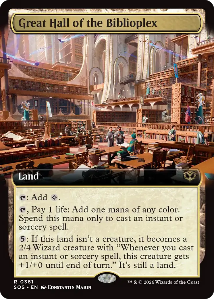 Grande salle du Biblioplexe — Secrets of Strixhaven — Magic: The Gathering