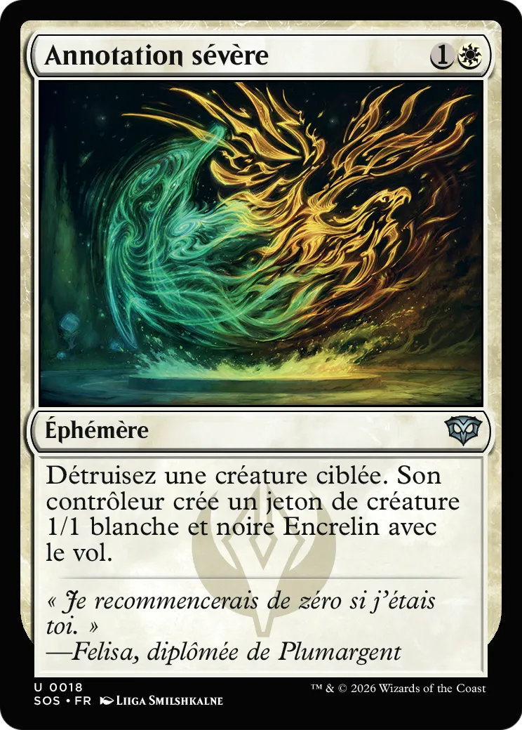 Annotation sévère — Secrets of Strixhaven — Magic: The Gathering