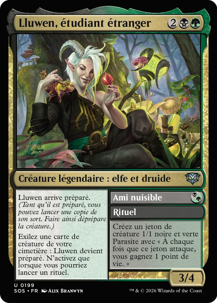 Lluwen, étudiant étranger // Pest Friend — Secrets of Strixhaven — Magic: The Gathering