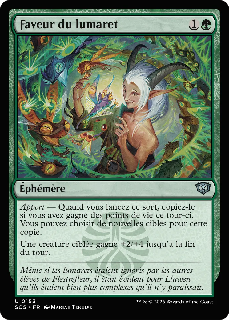 Faveur du lumaret — Secrets of Strixhaven — Magic: The Gathering