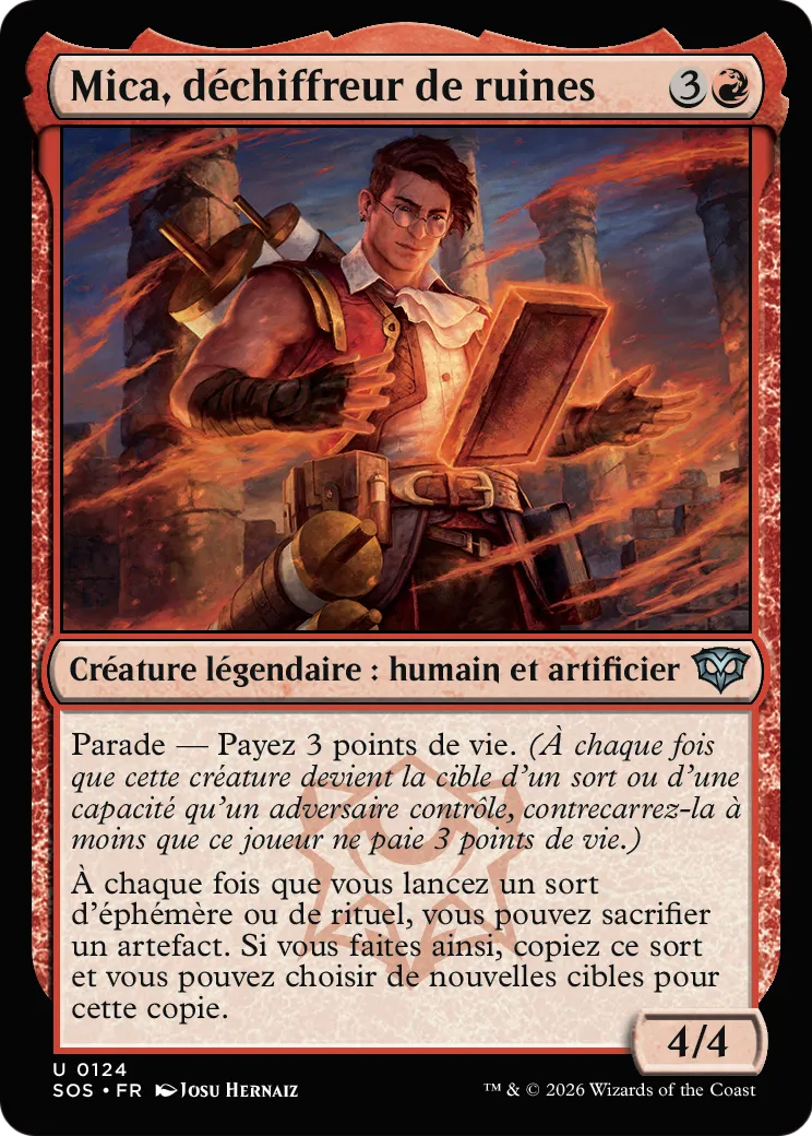 Mica, déchiffreur de ruines — Secrets of Strixhaven — Magic: The Gathering