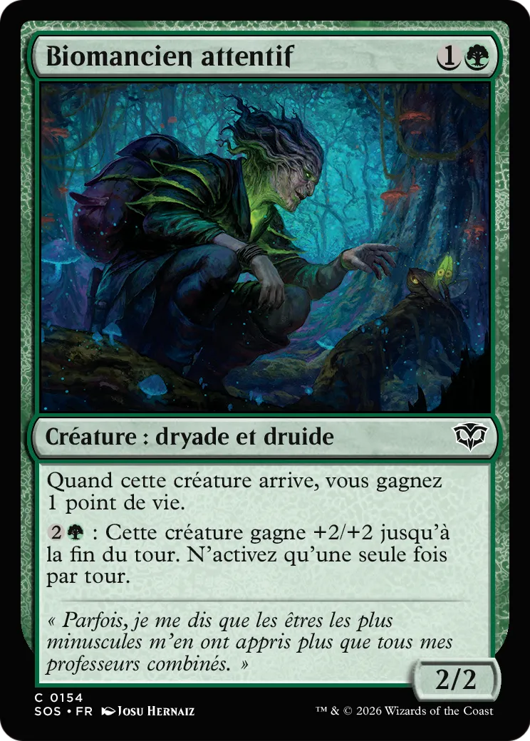 Biomancien attentif — Secrets of Strixhaven — Magic: The Gathering