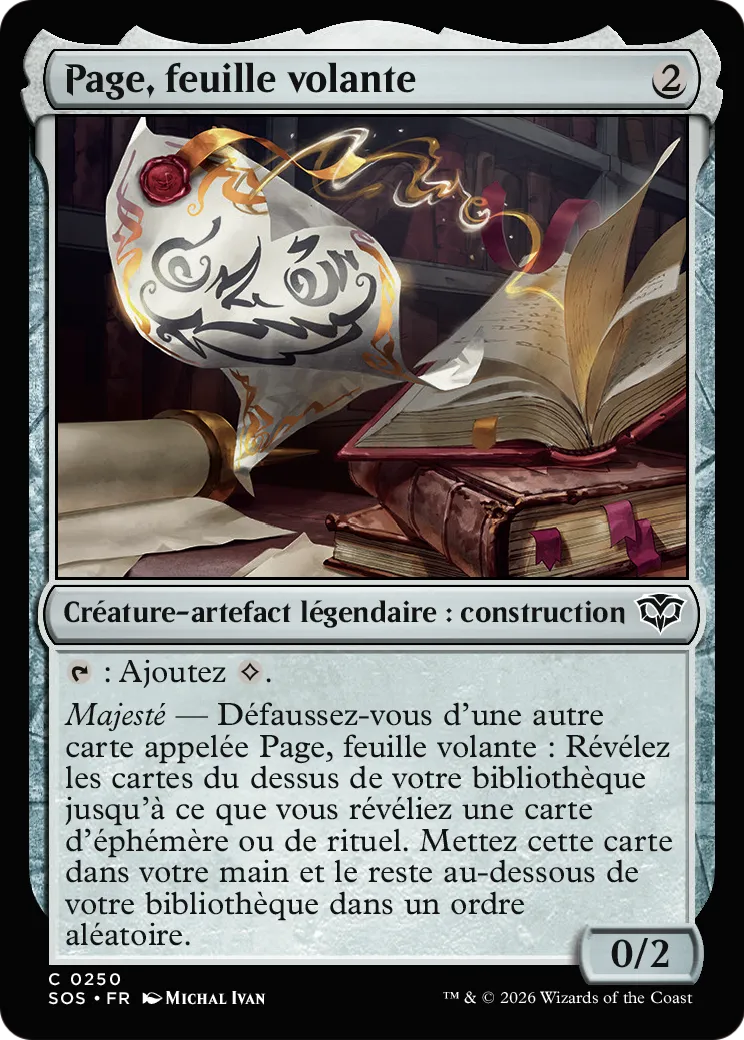 Page, feuille volante — Secrets of Strixhaven — Magic: The Gathering