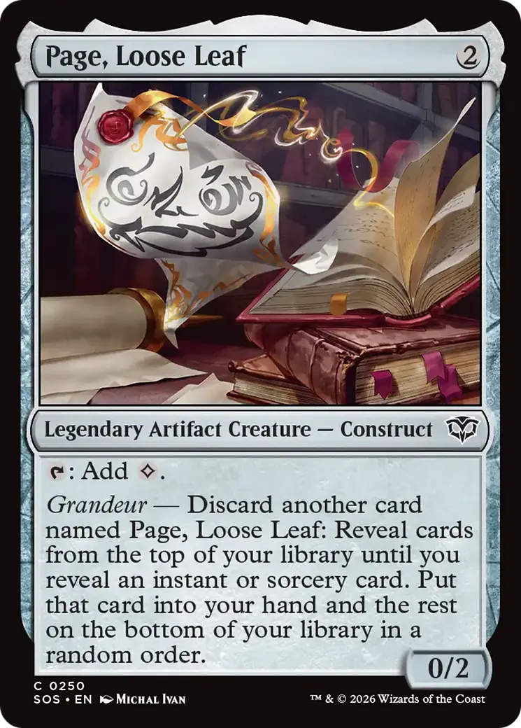 Page, feuille volante — Secrets of Strixhaven — Magic: The Gathering