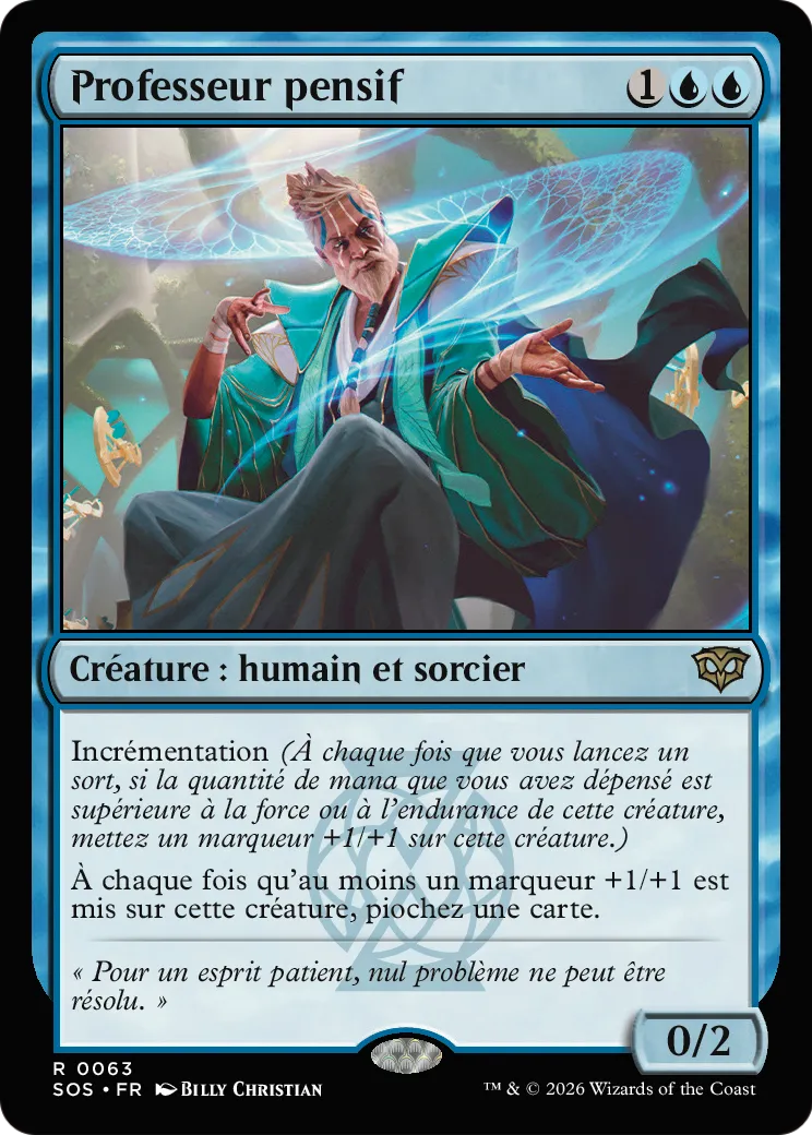 Professeur pensif — Secrets of Strixhaven — Magic: The Gathering