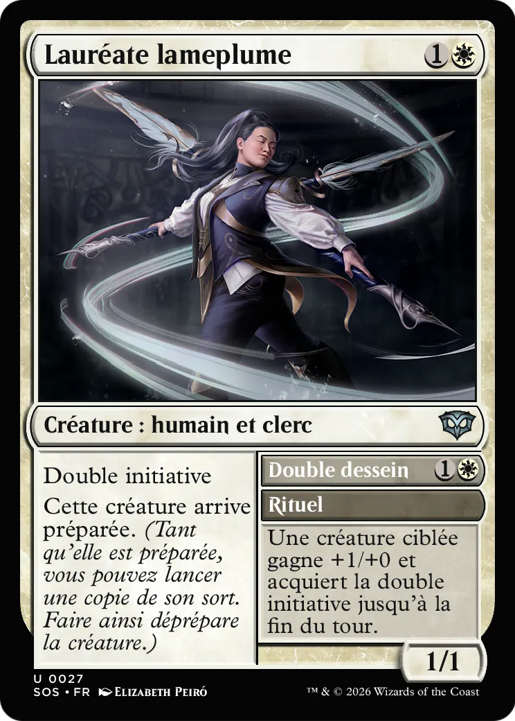 Lauréate lameplume // Twofold Intent — Secrets of Strixhaven — Magic: The Gathering