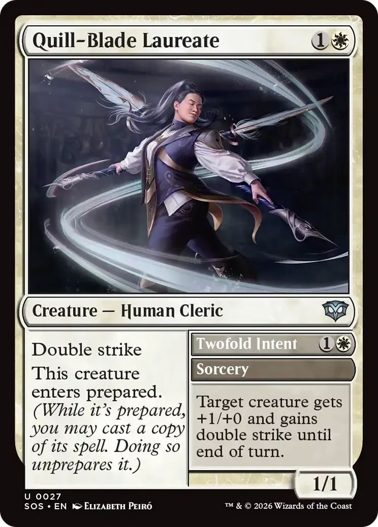 Lauréate lameplume // Twofold Intent — Secrets of Strixhaven — Magic: The Gathering