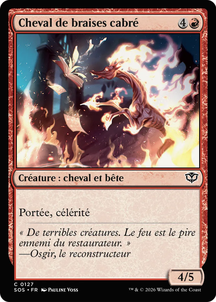 Cheval de braises cabré — Secrets of Strixhaven — Magic: The Gathering