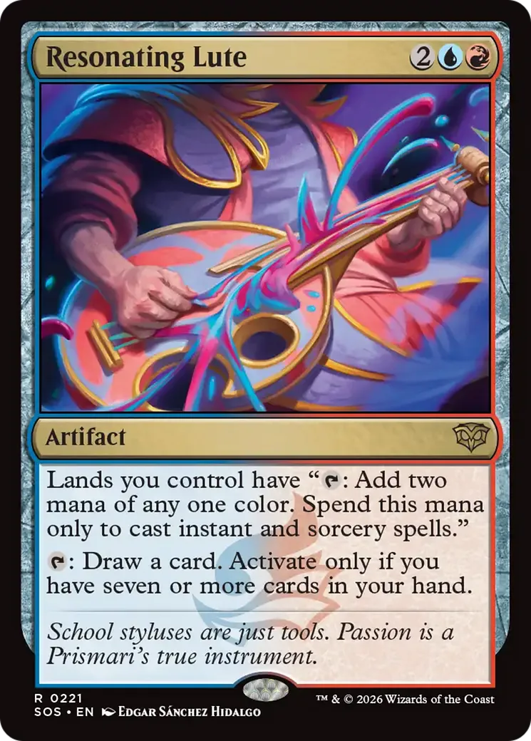 Resonating Lute — Secrets of Strixhaven — Magic: The Gathering