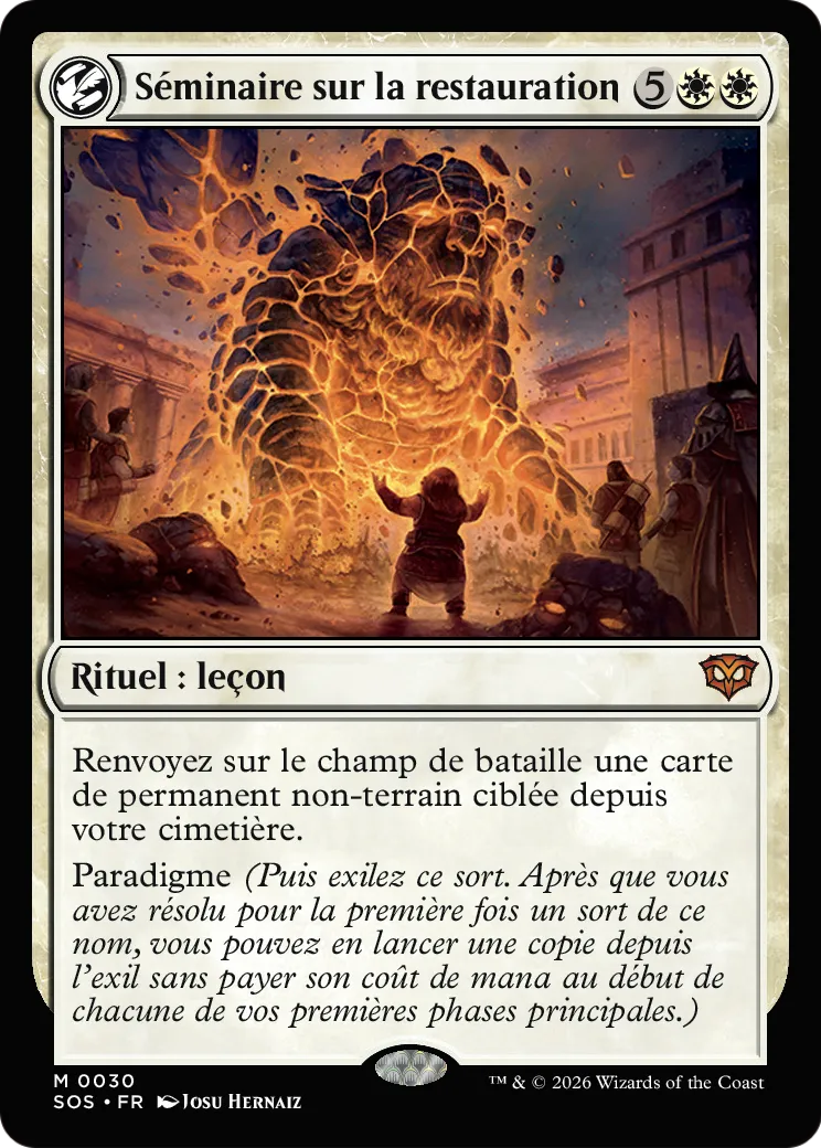 Séminaire sur la restauration — Secrets of Strixhaven — Magic: The Gathering