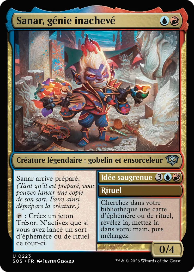 Sanar, génie inachevé // Wild Idea — Secrets of Strixhaven — Magic: The Gathering