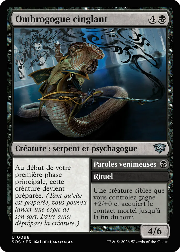 Ombrogogue cinglant // Venomous Words — Secrets of Strixhaven — Magic: The Gathering