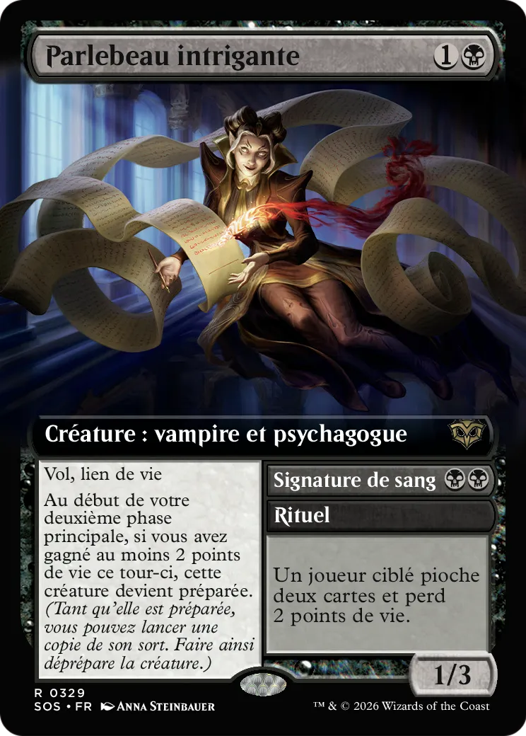 Parlebeau intrigante // Sign in Blood — Secrets of Strixhaven — Magic: The Gathering