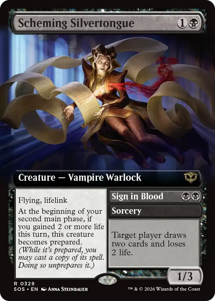 Scheming Silvertongue // Sign in Blood — Secrets of Strixhaven — Magic: The Gathering