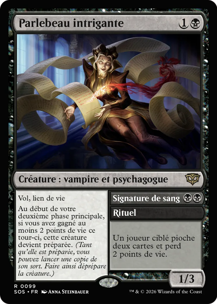 Parlebeau intrigante // Sign in Blood — Secrets of Strixhaven — Magic: The Gathering