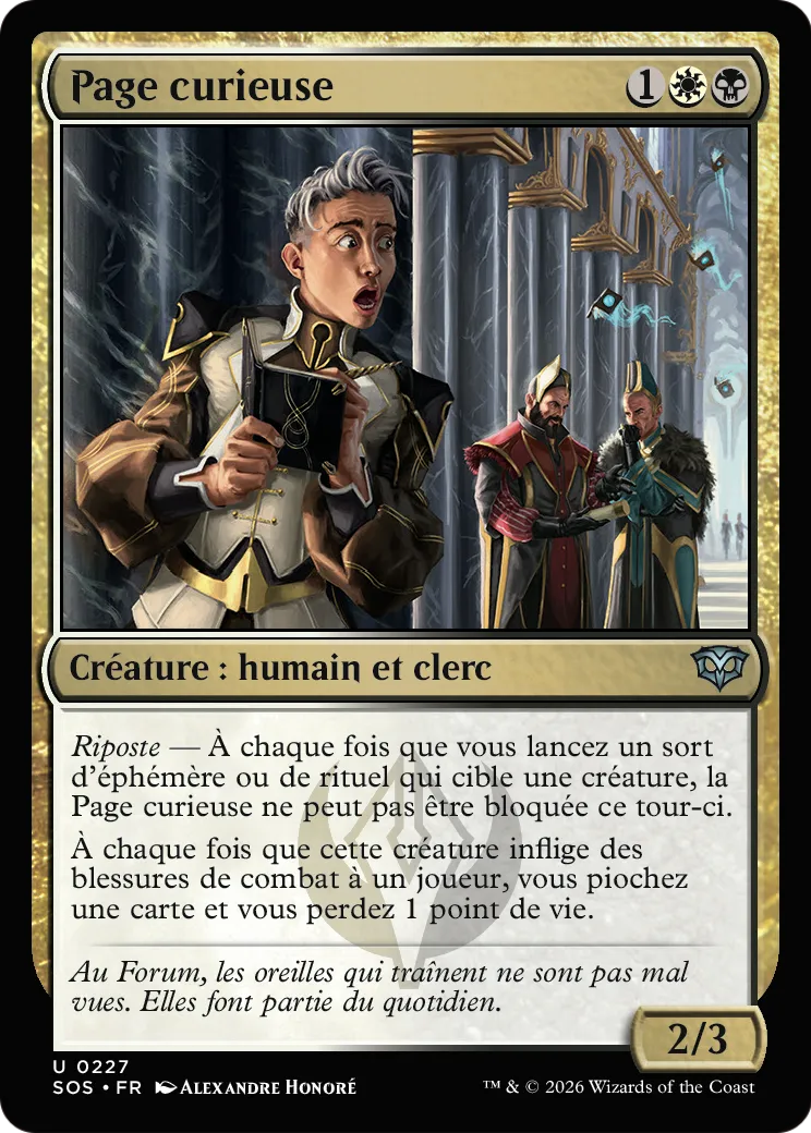 Page curieuse — Secrets of Strixhaven — Magic: The Gathering