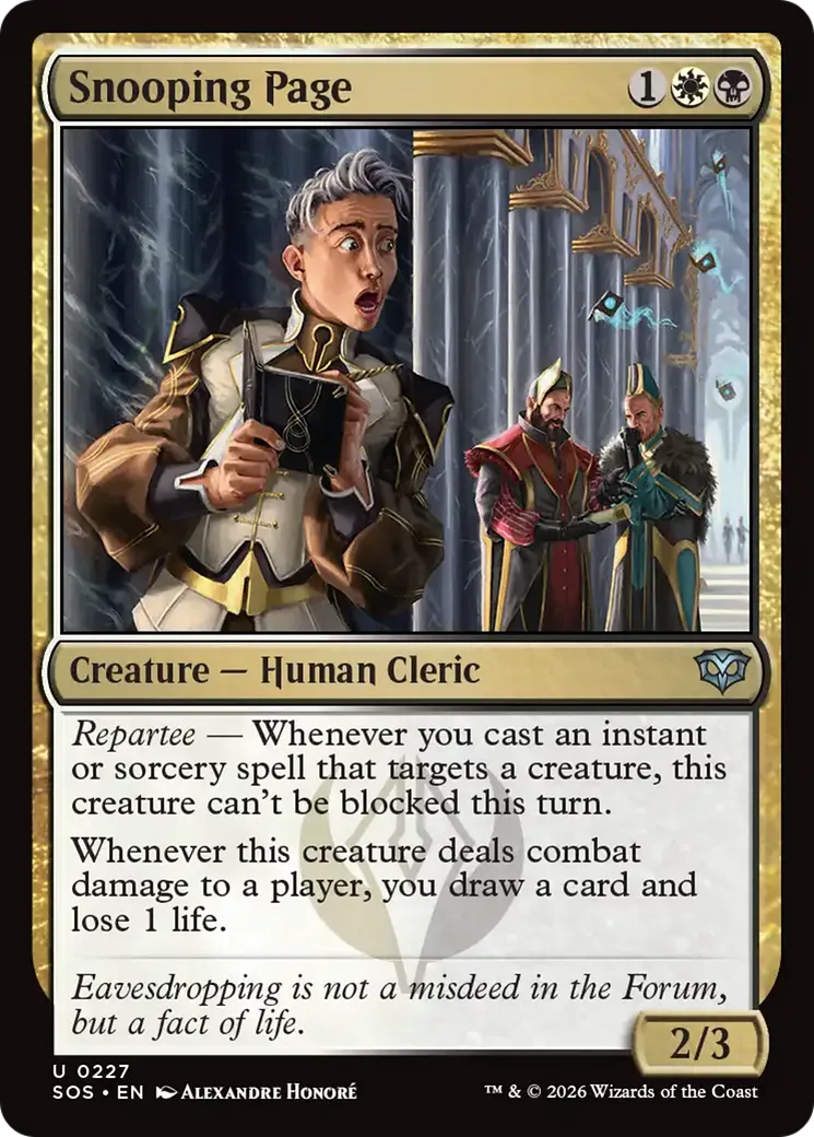 Snooping Page — Secrets of Strixhaven — Magic: The Gathering