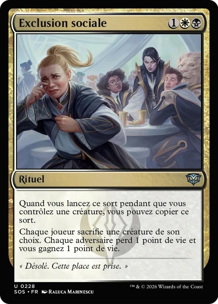 Exclusion sociale — Secrets of Strixhaven — Magic: The Gathering
