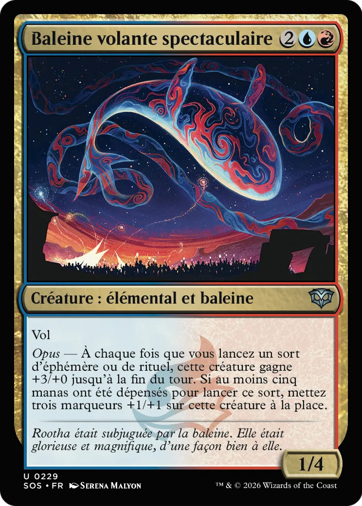 Baleine volante spectaculaire — Secrets of Strixhaven — Magic: The Gathering