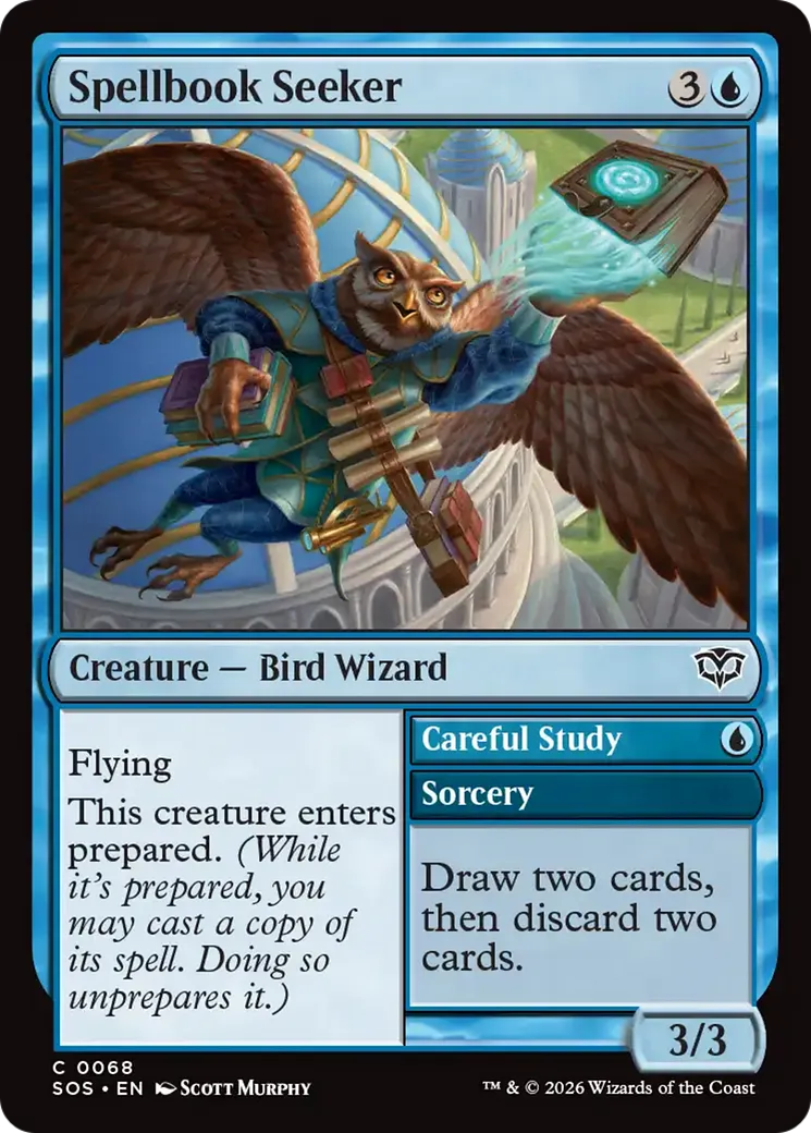 Chercheur de livres de sorts // Careful Study — Secrets of Strixhaven — Magic: The Gathering