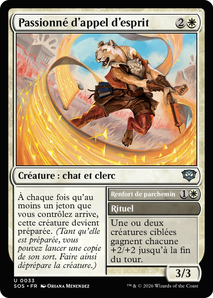 Passionné d'appel d'esprit // Scrollboost — Secrets of Strixhaven — Magic: The Gathering