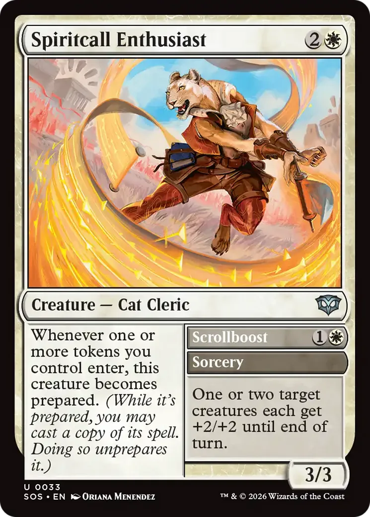 Passionné d'appel d'esprit // Scrollboost — Secrets of Strixhaven — Magic: The Gathering