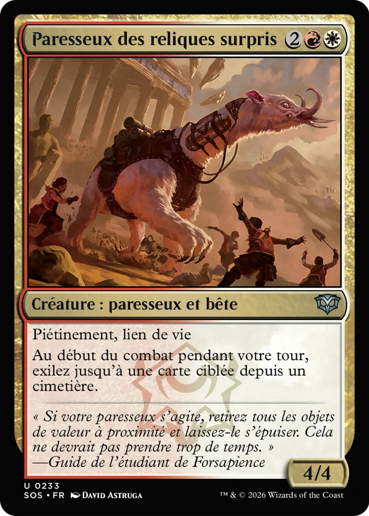 Paresseux des reliques surpris — Secrets of Strixhaven — Magic: The Gathering