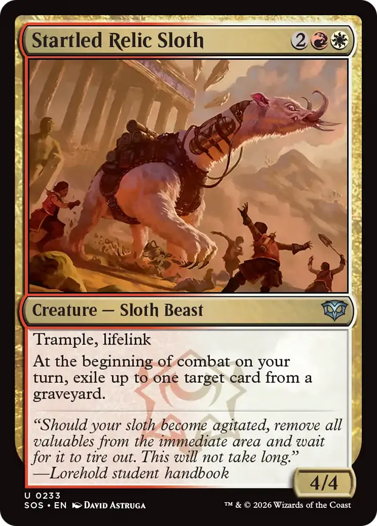 Paresseux des reliques surpris — Secrets of Strixhaven — Magic: The Gathering