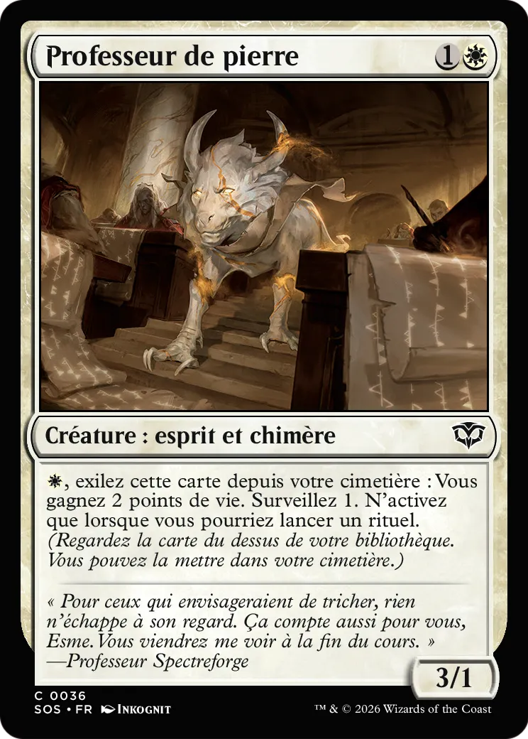 Professeur de pierre — Secrets of Strixhaven — Magic: The Gathering