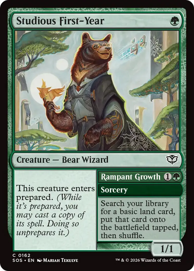 Studious First-Year // Rampant Growth — Secrets of Strixhaven — Magic: The Gathering