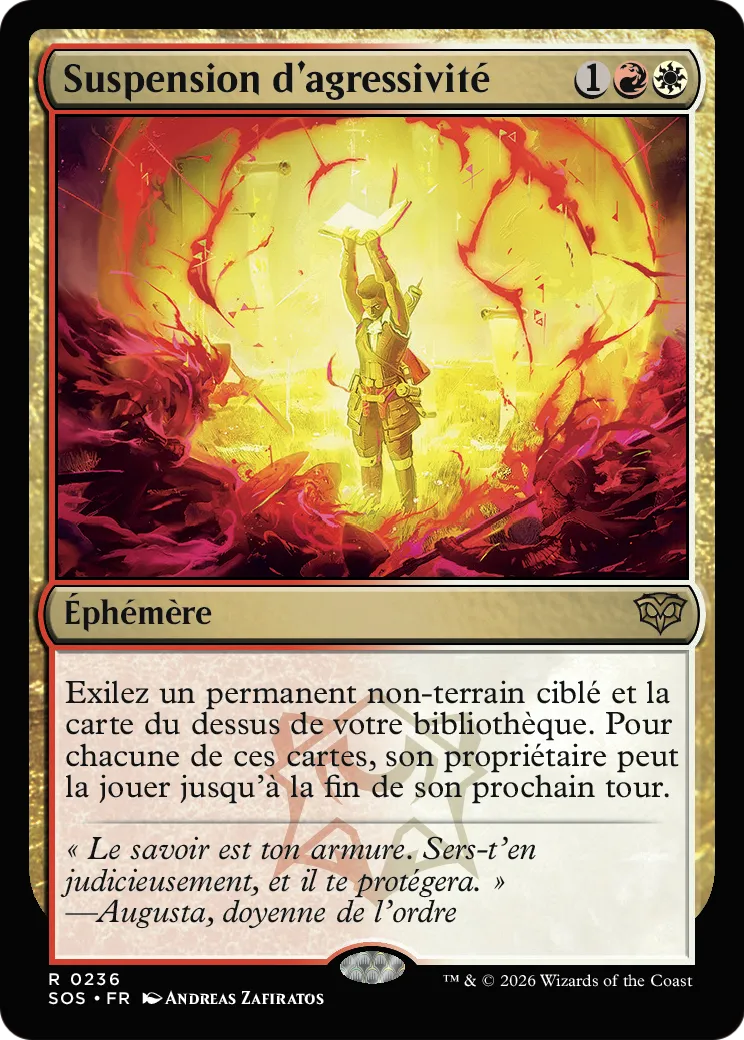 Suspension d'agressivité — Secrets of Strixhaven — Magic: The Gathering