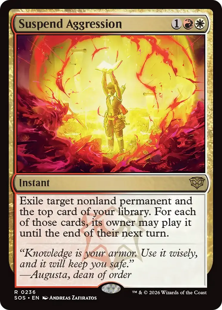 Suspend Aggression — Secrets of Strixhaven — Magic: The Gathering