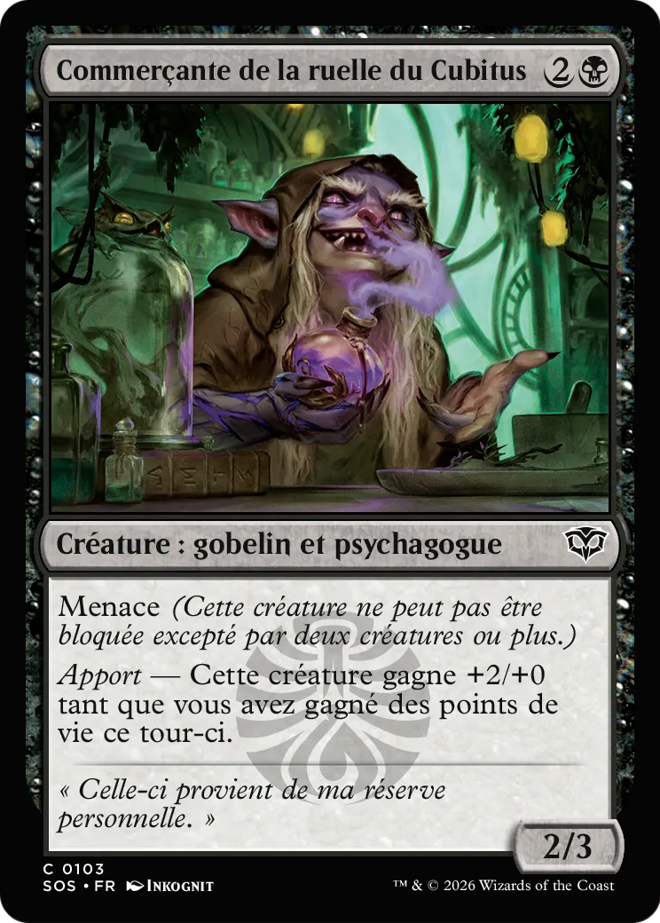 Commerçante de la ruelle du Cubitus — Secrets of Strixhaven — Magic: The Gathering