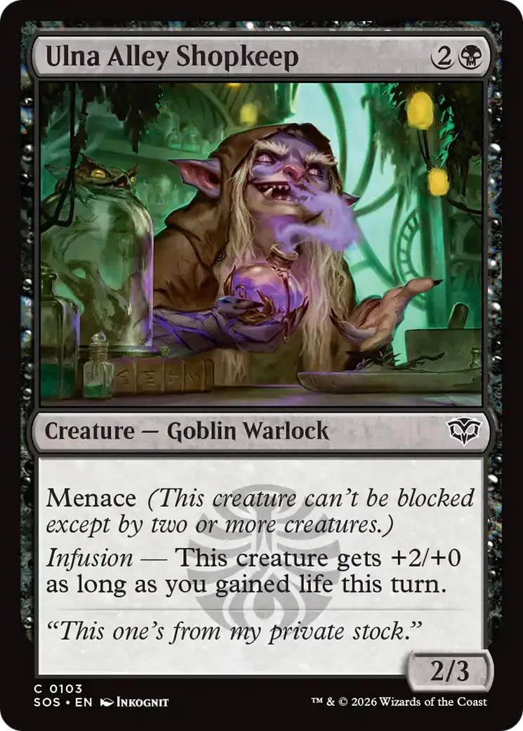Commerçante de la ruelle du Cubitus — Secrets of Strixhaven — Magic: The Gathering