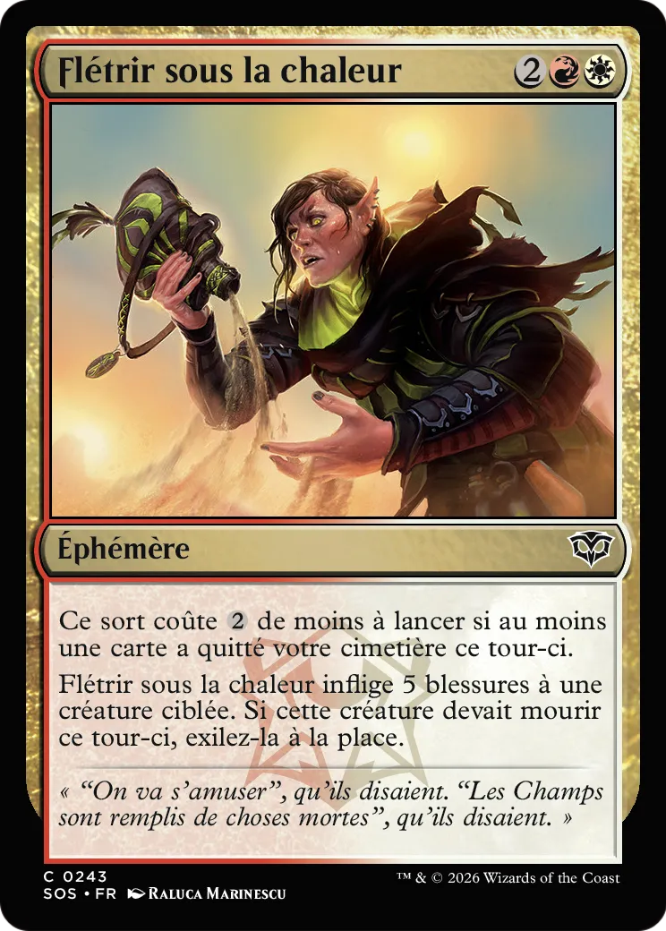 Flétrir sous la chaleur — Secrets of Strixhaven — Magic: The Gathering