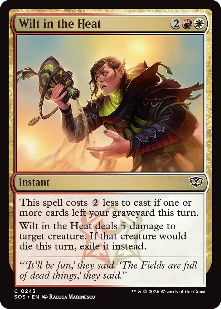 Flétrir sous la chaleur — Secrets of Strixhaven — Magic: The Gathering