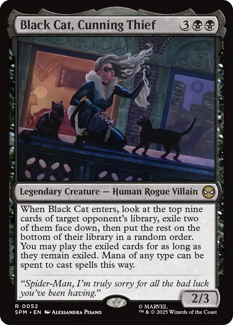 Black Cat, Cunning Thief — Marvel's Spider-Man — Magic: The Gathering