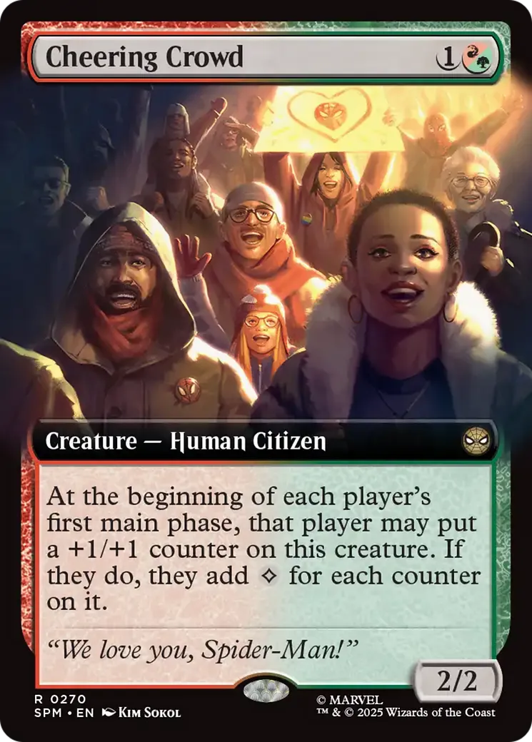 Cheering Crowd — Marvel's Spider-Man — Magic: The Gathering