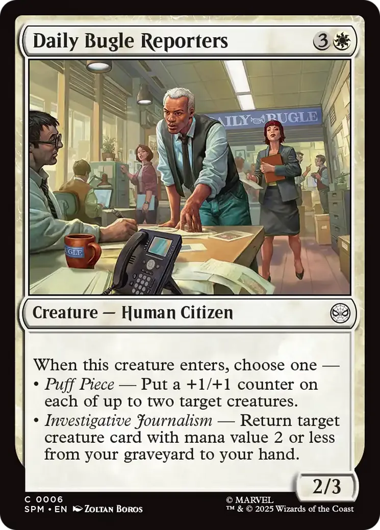 Daily Bugle Reporters from Marvel's Spider-Man - Magic: The Gathering