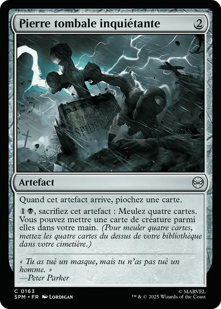 Pierre tombale inquiétante from Marvel's Spider-Man - Magic: The Gathering
