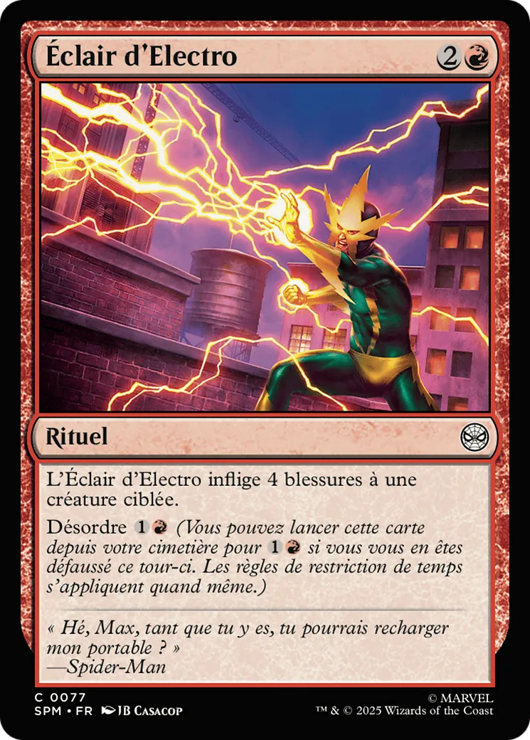 Éclair d'Electro from Marvel's Spider-Man - Magic: The Gathering