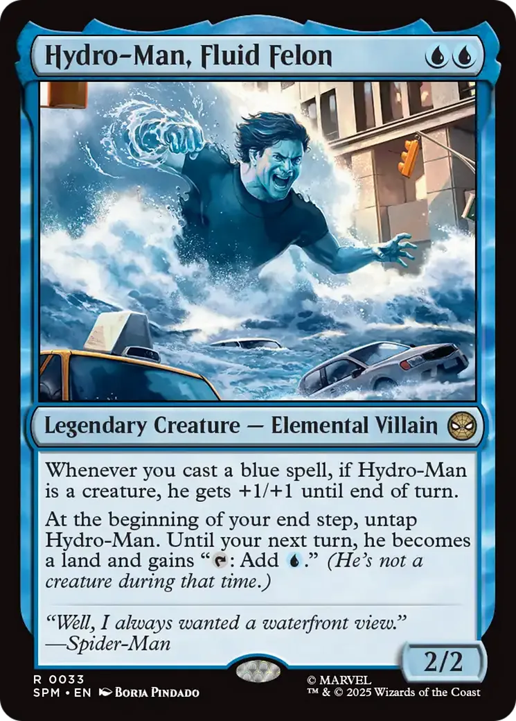 Hydro-Man, félon fluide — Marvel's Spider-Man — Magic: The Gathering