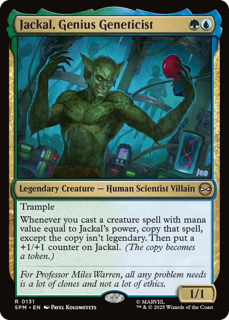 Le Chacal, génie généticien — Marvel's Spider-Man — Magic: The Gathering
