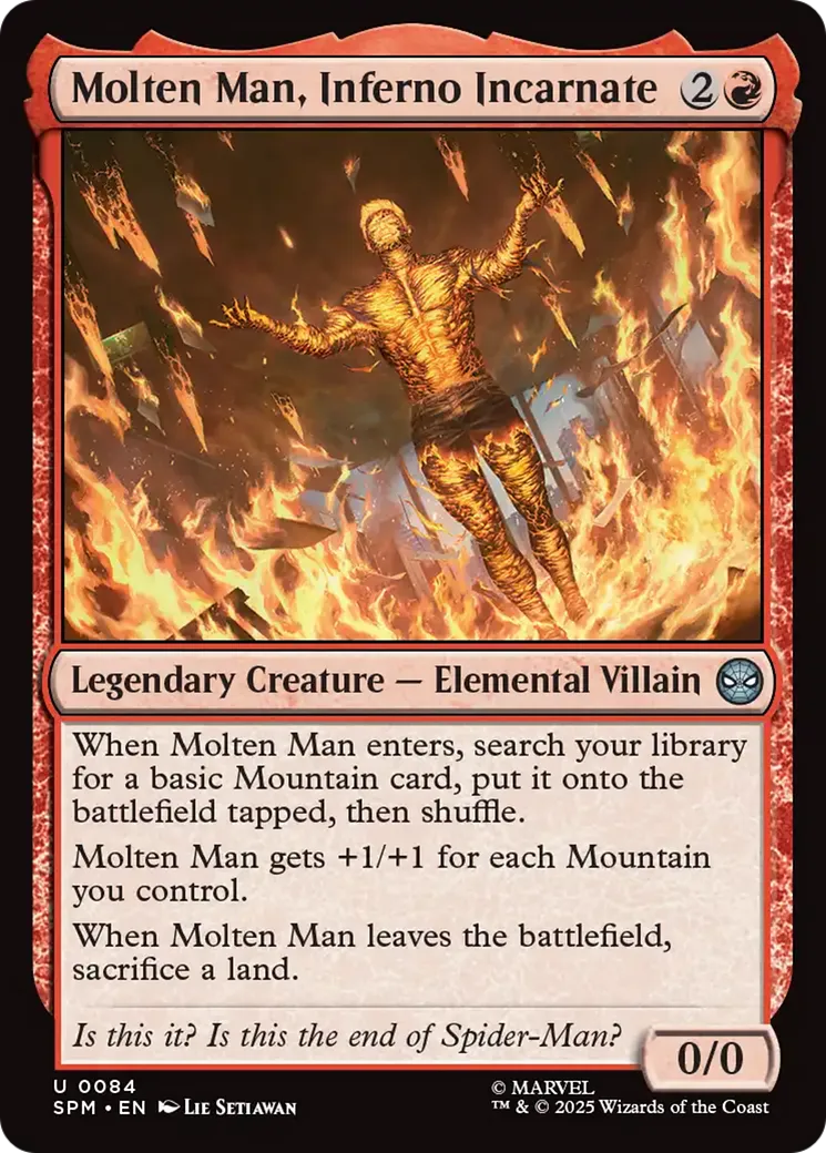 L'Homme de métal, fournaise incarnée — Marvel's Spider-Man — Magic: The Gathering