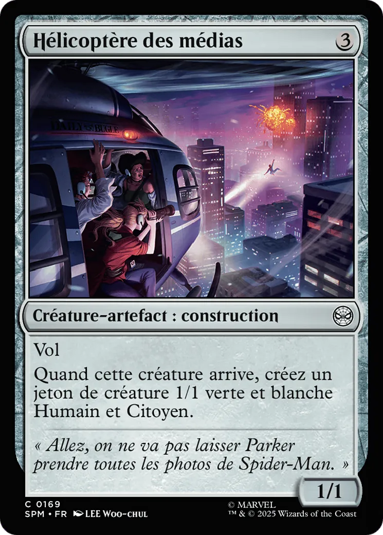Hélicoptère des médias — Marvel's Spider-Man — Magic: The Gathering