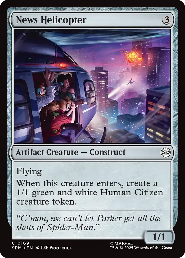 Hélicoptère des médias — Marvel's Spider-Man — Magic: The Gathering