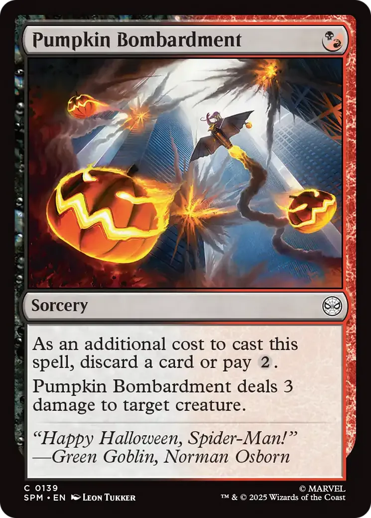 Pumpkin Bombardment — Marvel's Spider-Man — Magic: The Gathering